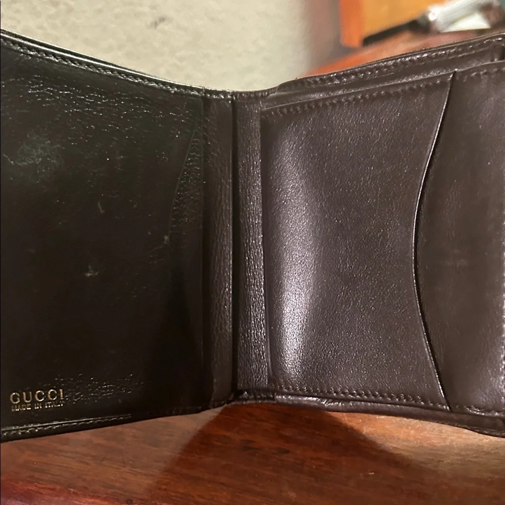 Gucci Bamboo and Leather Mini Wallet